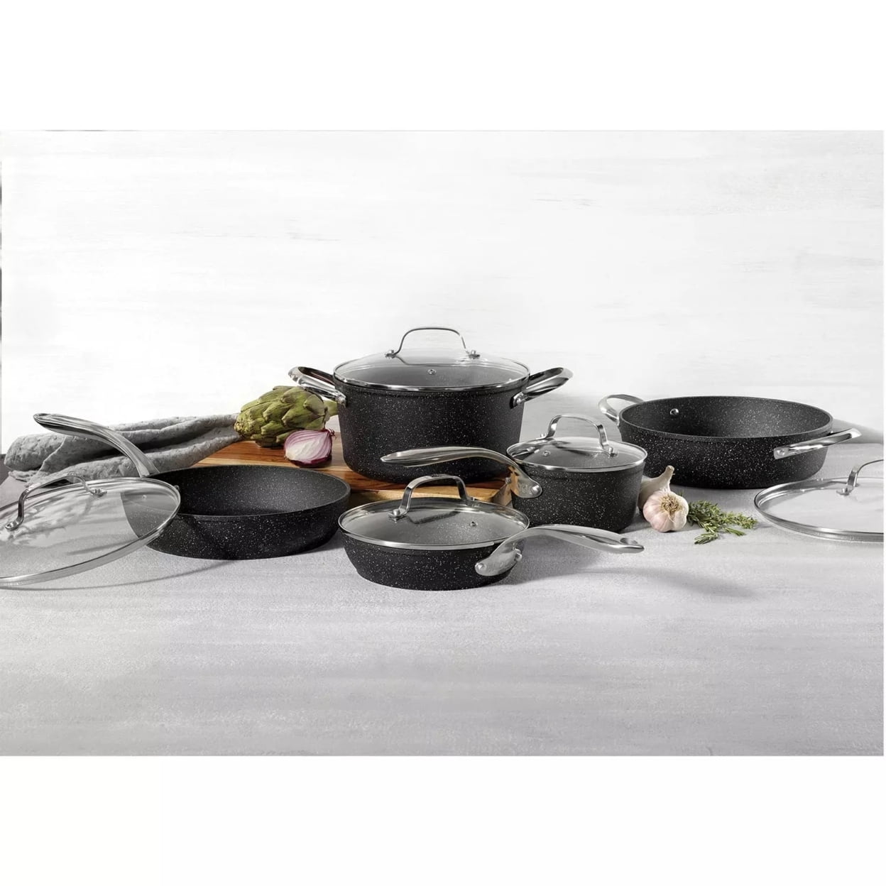  Heritage The Rock Cookware Set 10 Pieces Set: Home & Kitchen