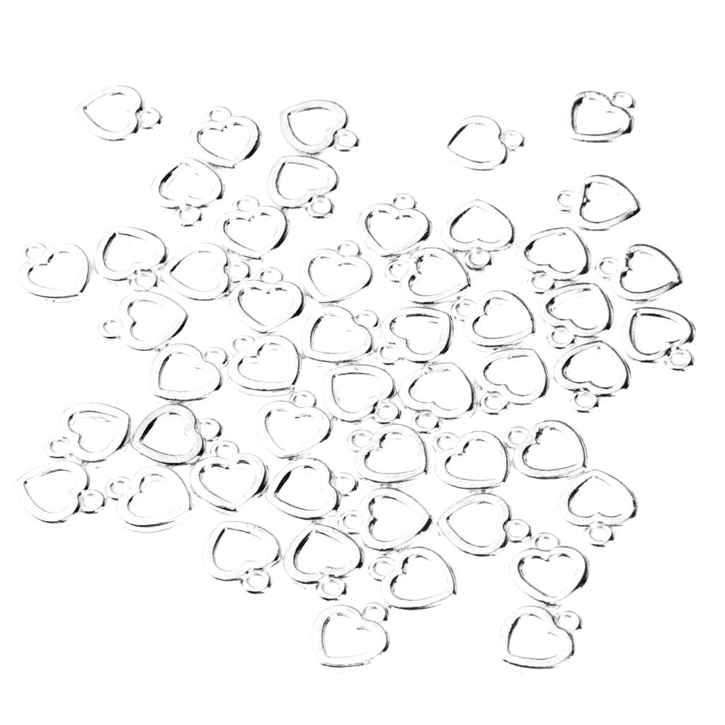 Milageto 6x 50 Pieces Hollow Beads 12x10mm Small for Jewelry Earring Necklace Bracelet Making DIY Bracelet Craft