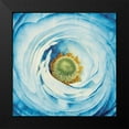 thumbnail image 2 of Aledanda 20x20 Black Modern Framed Museum Art Print Titled - White Peony with Blue, 2 of 5