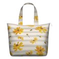 thumbnail image 1 of Vintage Daisy Print Weekender Bag Boho Flower Travel Tote, , Large Capacity, Adjustable Shoulder Strap, 1 of 5