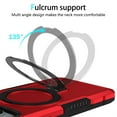 thumbnail image 3 of Decase for iPhone 15 with  Built-in Ring Holder Stand Case,Military Grade Shockproof Protective,Slim Rugged Anti-Scratch Non-Slip Hard Phone Cover Case for iPhone 15,Red, 3 of 9