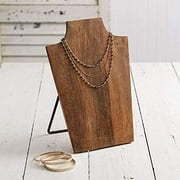 Wood Bust Necklace Display