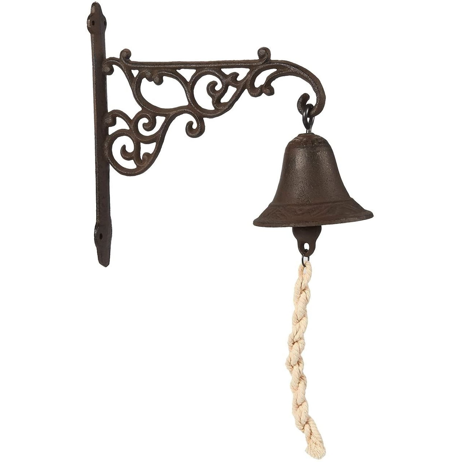 Cast Iron Wall Mount Large Vine Bell Indoor or Outdoor