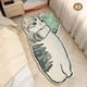thumbnail image 5 of Alfombra de cachemira de imitación de gato de dibujos animados lindo para sentarse, reclinarse, manta irregular para ventana salediza, manta absorbente antideslizante para mesita de noche de, 5 of 6