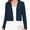Navy Blue, variant on Women's Long Sleeve Black Cropped Cardigans Sweaters Open Front Knit Short Shrugs for Dresses, Size M