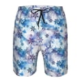 thumbnail image 3 of Balery Icy Blue Snowflakes Traje de Baño Estilo Hawaiano para Hombre, Shorts de Secado Rápido con Bolsillos-XX-Large, 3 of 6