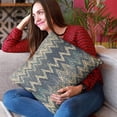 thumbnail image 2 of Plutus Brands Blue Plutus Wave Chevron Luxury Throw Pillow 26 in x 26in, Double Sided 26" x 26", 2 of 9