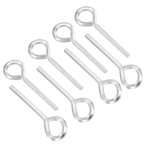 Uxcell 5/32 Inch Hex Key, 8 Pcs Hex Dogging Key Round Standard Hexagon Wrench Door Keychain for Push Bar Exit Device, Silver