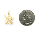 thumbnail image 2 of 10K Yellow Gold Hockey Goalie Charm Sports Pendant, 2 of 4