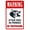 Warning Sign 1, variant on Warning Angry Chickens Tin Sign 8"x12" - Retro Humorous Metal for Farm, Home Garden Outdoor Indoor Wall