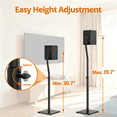 thumbnail image 2 of MountLiving Universal Speaker Stands, Height Adjustable Extend 30.7" to 39.7" for Satellite & Bookshelf Speakers,1 Pair，up to 11 lbs Per Stand, 2 of 7