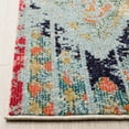 thumbnail image 4 of SAFAVIEH Madison Christabella Overdyed Striped Area Rug, Blue/Orange, 3' x 3' Square, 4 of 7