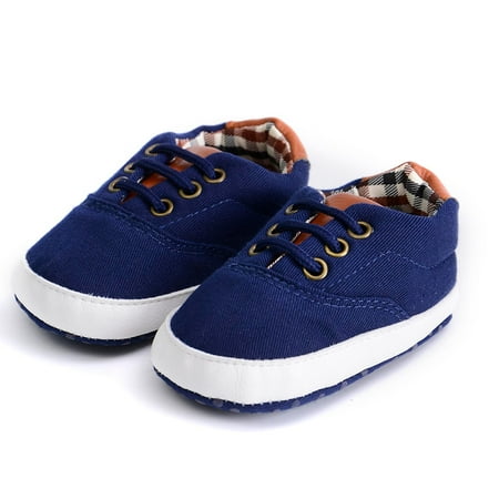 

Bnwani Children Loafers Shoes For Work Infant Girl Newborn Canvas Shoes Baby Boys Soft-Soled Casual New Shoes Dark Blue Size 6-12 M