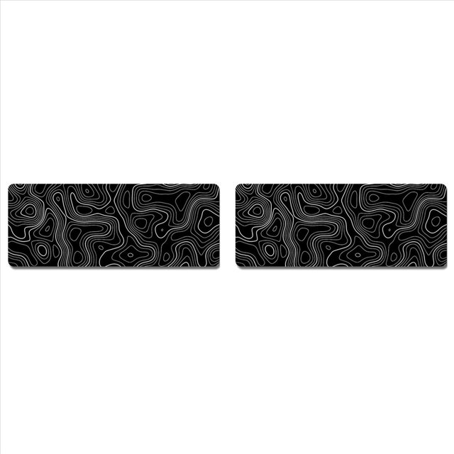 2X Alfombrilla de Ratón Grande Extendida Con Contorno Topográfico, Alfombrilla de Ratón para Teclado de Ordenador, Alfombrilla de Ratón Con Base Antideslizante de 3 mm