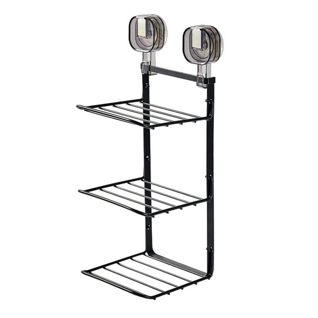 Bandeja de preparación de alimentos, bandeja de clasificación de alimentos montada en la pared, 3 capas, estante de cocina, Negro