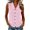 Pink, variant on Gbobgt Women's Striped Tank Tops Lapel Collar Button down Shirts Casual Summer Vacation Blouses Beige L