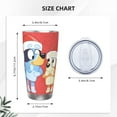 thumbnail image 4 of Saiise Bluey Print Tumbler 20 Oz Stainless Steel Vacuum Insulated with Straw Coffee Cup for Home,Office,Outdoor Works Great for Ice Drinks and Hot Beverage, 4 of 8