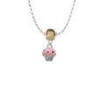 thumbnail image 2 of Delight Jewelry Silvertone Small Pink Cupcake with Crystal Sprinkles Mia Monkey Charm Necklace, 2 of 4