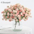 thumbnail image 5 of Flor de clavel artificial oficina en casa decoración floral fiesta de boda tela de seda ramo de flores falsas, champán 4 Piezas Sweethay HA6616-01B*4, 5 of 5