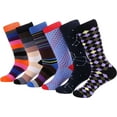 thumbnail image 5 of Marino Mens Dress Socks - Fun Colorful Socks for Men - Cotton Funky Socks - 6 Pack, 5 of 8