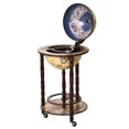 thumbnail image 1 of HOMCOM Rolling Globe Wine Bar Stand with Wheels for 8 Bottles, 1 of 10