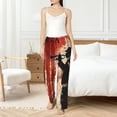 thumbnail image 4 of Balery Silhouette Trumpet Red Art Pantalones de pijama para mujer, pijamas ultraligeros, pantalones de estar por casa-Small, 4 of 6