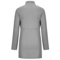 thumbnail image 6 of Scyoekwg Jackets for Women Solid Color Long Sleeve Lapel Casual Loose Comfy Outfits Top Lapel Outwear Jackets Tops Coats Gray XL, 6 of 7