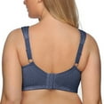 thumbnail image 3 of Exerin Women's Full Coverage Plus Size Comfort Double Support Unpadded Wirefree Minimizer Bra(Grey Blue,34DD), 3 of 6