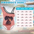 thumbnail image 7 of Uorisanigo Cute Dachshund Girls Swimsuit One Piece Ruffle Bathing Suit One Shoulder Polyester and Spandex Beach Swimwear, Size 3-4, 7 of 7