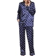 thumbnail image 3 of Coduop Women Long Sleeve 2 Piece Pajama Set Flower/Heart/Dot Print Sleepsuit Nightwear Set, 3 of 6