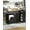 Black, variant on 55" Kitchen Island with Storage, Island Table for Kitchen with Drawers, Flip-Top Trash Can Cabinet and Pull-Out Cabinet, Side Spice Rack and Hooks, Rolling Carts with 5 Wheels, Black