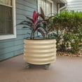 thumbnail image 3 of Vego Garden 2 x 2 ft Self-Watering Rolling Planter Raised Garden Bed Kits-Pearl White, 3 of 8