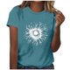 thumbnail image 1 of Tops Cortos para las Mujeres Blusas Impresas Manga Corta Cuello Redondo, Tops de Blusa para las Mujeres Primavera Verano Casual, 1 of 4
