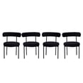 thumbnail image 1 of Ilios Innova | Paquete de 4 Sillas Aria para Comedor Color Negro. Diseño Minimalista Moderno. Estructura Metálica y Tela Boucle. Resistentes y Elegantes para Sala, Cocina o Restaurante., 1 of 9