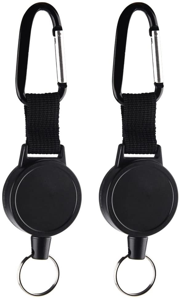 KUUQA 2 Pack Retractable Keychain HeavyDuty Retractable Keychains