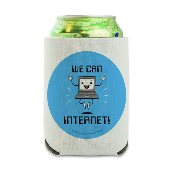 We Can Internet Funny Humor Can Cooler - Drink Sleeve Hugger Collapsible Insulator - Beverage Insulated Holder