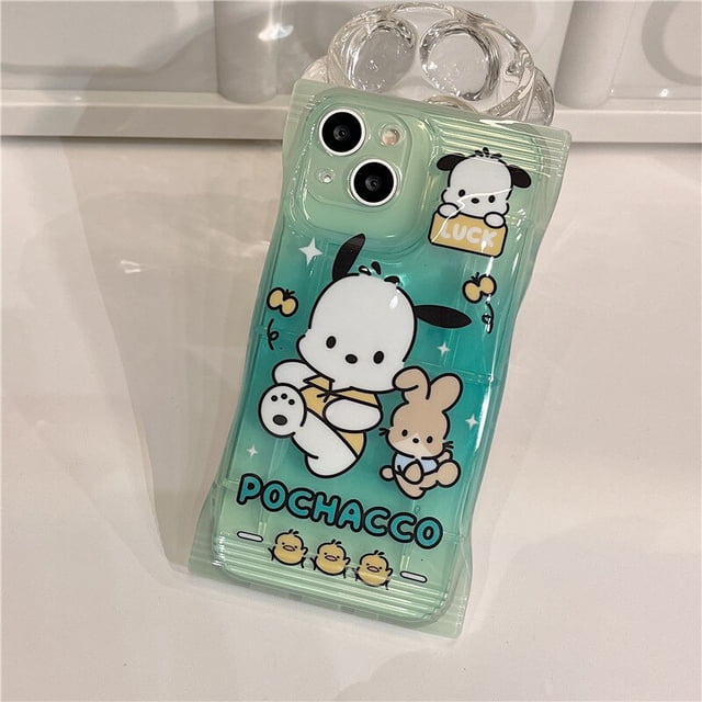 Funda de teléfono con dibujos animados de Hello kitty my melody, Kuromi Cinnamoroll para iPhone 14, 13, 12, 11 Pro Max, Xr, 14 Plus, X, 7, 8 Plus, bonita funda Fivean LED