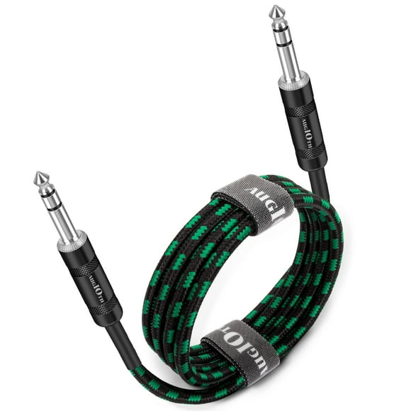 Cable Augioth TRS macho a TRS macho 6,35 mm, estéreo balanceado de 6 m