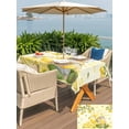 thumbnail image 5 of Outdoor Tablecloth with Umbrella Hole for Patio/Picnic/Party/Camping, Lemon Gnomes Waterproof Table Cloth Rectangle Table Cover Washable, Yellow Summer Tropical Fruits Lemon (60"x 102"), 5 of 8