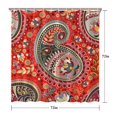 thumbnail image 5 of Elegant Paisley Boho Curtain 72x72 Inches, Quick-Drying Polyester with Plastic Rings, Vintage Floral Chic Design, 5 of 5