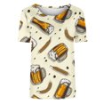 thumbnail image 5 of Fiudx Ofertas Flash Del Día Solo En Línea Camiseta de Manga Corta con Cuello Redondo y Estampado Informal de Oktoberfest para Mujer, Top de Manga Corta con Cuello Redondo, 5 of 5