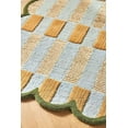 thumbnail image 5 of Modern Hand-Tufted Scalloped Wool Area Rug | 100% New Zealand Wool Carpet for Living Room, Bedroom & Home Décor (Gold & Dark Green_6X9), 5 of 5