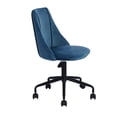 thumbnail image 6 of CRO Decor Velvet Fabric Swivel Task Chair with Adjustable Height in Blue, 6 of 9