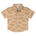 thumbnail image 2 of Hot Wheels Cotton Gauze Button Down Shirt, T-Shirt and Shorts 3 Piece Outfit Set Infant to Little Kid, 2 of 5
