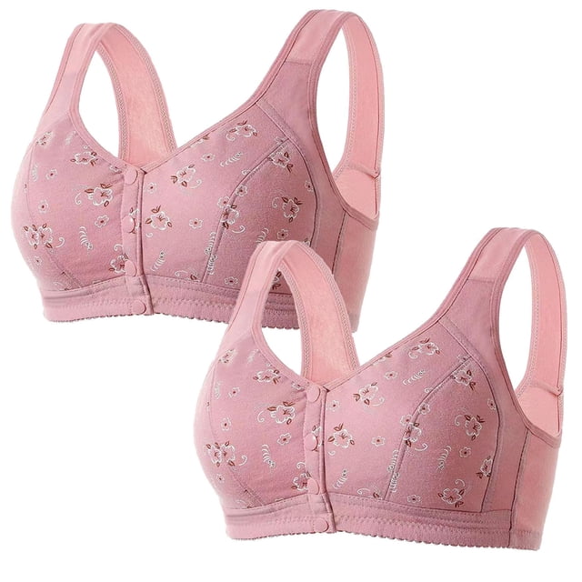 Wirefree Bra for Women, Wireless Comfort Bra with Front Closure, Seamless Smoothing U Back Design for All Day Support