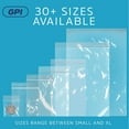 thumbnail image 6 of GPI 12” x 18” Reclosable Ziplock Bag 2 Mil Jumbo Clear Zipper Bags for Household & Packaging,1000-Pack, 6 of 6