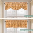 thumbnail image 3 of Tie Up Valance for Windows Yellow Boho Curtains Valances Rod Pocket Valance Window Treatments Bohemian Southwest Ethnic Style Balloon Curtains for Kitchen Living Room Bedroom Bathroom 42x12 Inch, 3 of 9