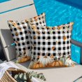 thumbnail image 2 of Throw Pillow Covers, Orange Green Pumpkins Fall Decorative Throw Pillow Covers 18x18 Inch, Thanksgiving Maple Leaf Plaid Square Linen Pillow Cases for Couch/Living Room/Sofa, 2 of 9