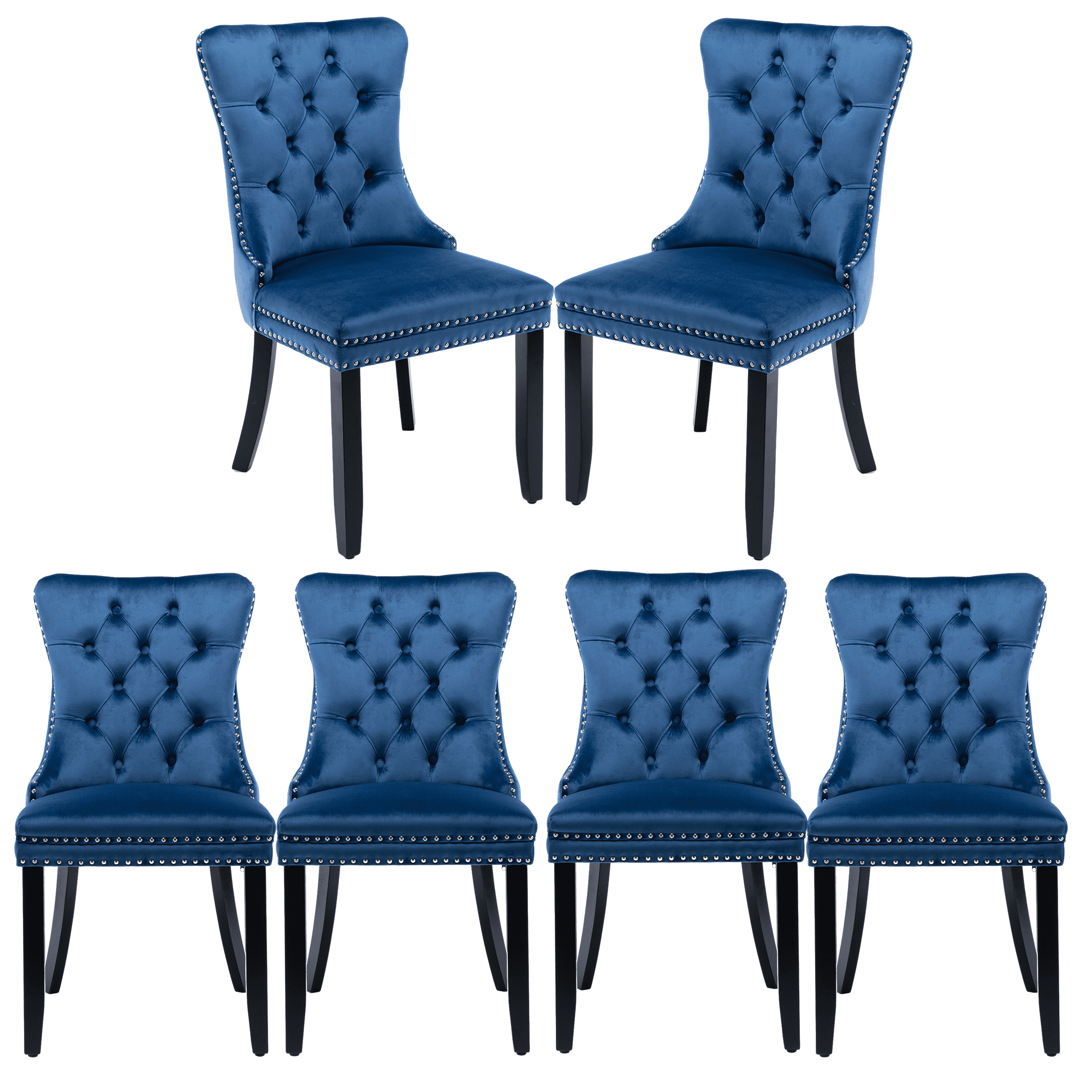 Tufted Dining Chair, Contemporary Velvet Chairs for Dining Room
