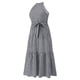 thumbnail image 5 of SAYOO Vestido de mujer, patrón de rayas, cuello halter, sin mangas, con lazo en la cintura, falda de una pieza para mujer SAYOO Casual, 5 of 7